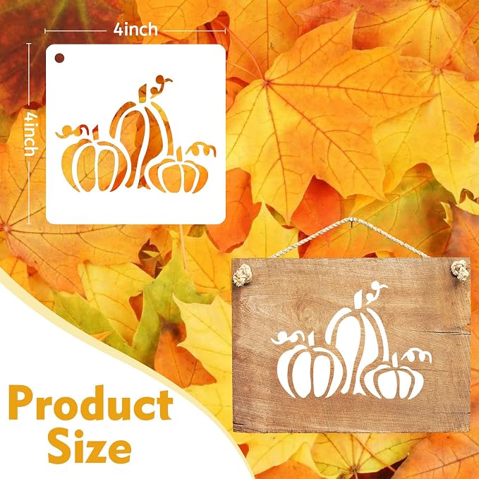 50 PCS Fall Painting Stencils Reusable Fall Stencils - Image 2