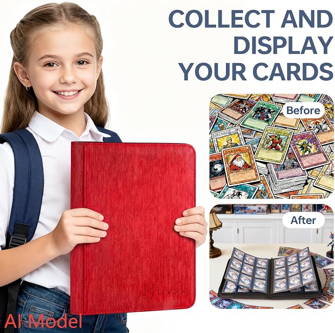 Card Binder 9 Pocket, Premium 540 Double Sided Pocket Collection Binder - Image 6