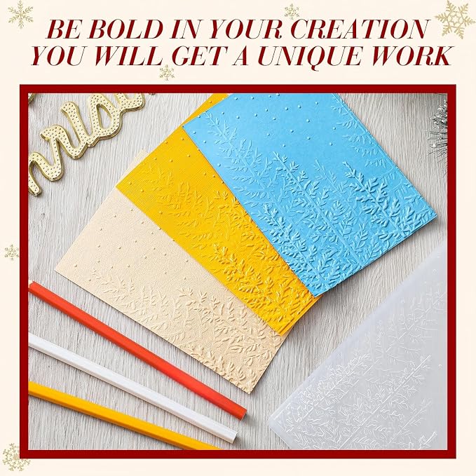 Geiserailie 1 Pcs Embossing Folders 2d/3D Embossing Machine Template Paper Card - Image 6