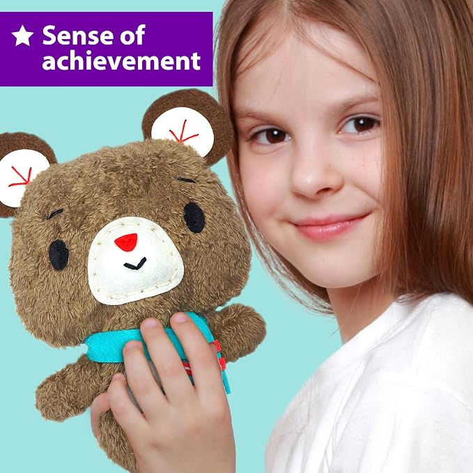 KRAFUN Teddy, Raccoon & Owl Sewing Kit - Image 3