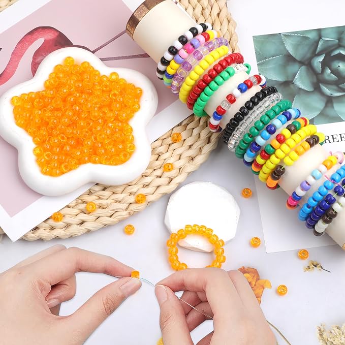 Plastic Pony Beads, for Bracelet, Hair Braiding, Friendship Bracelets, Jewelry - Image 4