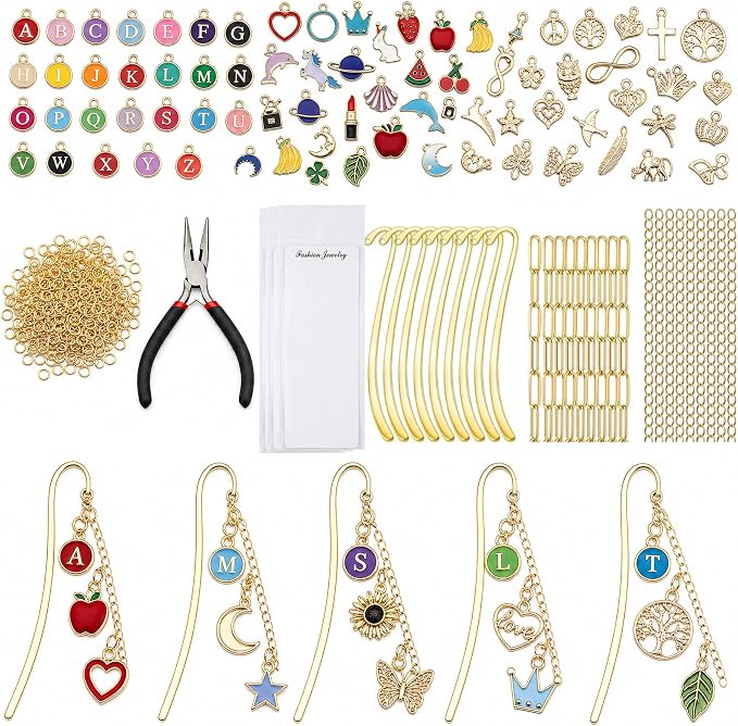 YOJO 313 Pcs Metal Bookmarks Making Kit, 12 Set DIY Bookmark Blanks Craft by YOJO