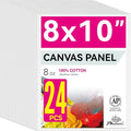 PHOENIX Painting Canvas Panels 8x10 Inch, 24 Bulk Pack - 8 Oz Triple Primed by PHOENIX