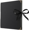 Bstorify Square Large Black Scrapbook Photo Albums 80 Pages Thick Kraft Paper by Bstorify