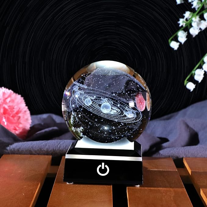 3.15" K9 Crystal 3D Solar System Ball - Image 3