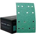 3" x 5" (80mm x 133mm) 14-Hole 40 Grit Sanding Sheets - Fits Festool RTS 400 & Mirka Deos 353 - Heavy-Duty Hook & Loop Film Abrasives - Sandpaper for Sheet Sanders - 25 Pack Box
