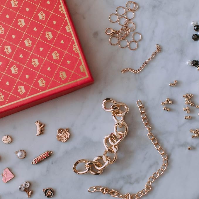 Make It Real: Juicy Coture Chains & Charms, DIY Bracelet Kit, Includes 12 Juicy - Image 5