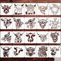Junkin 20 Pcs Stencil for Painting Stencil Reusable DIY Drawing Template by Junkin