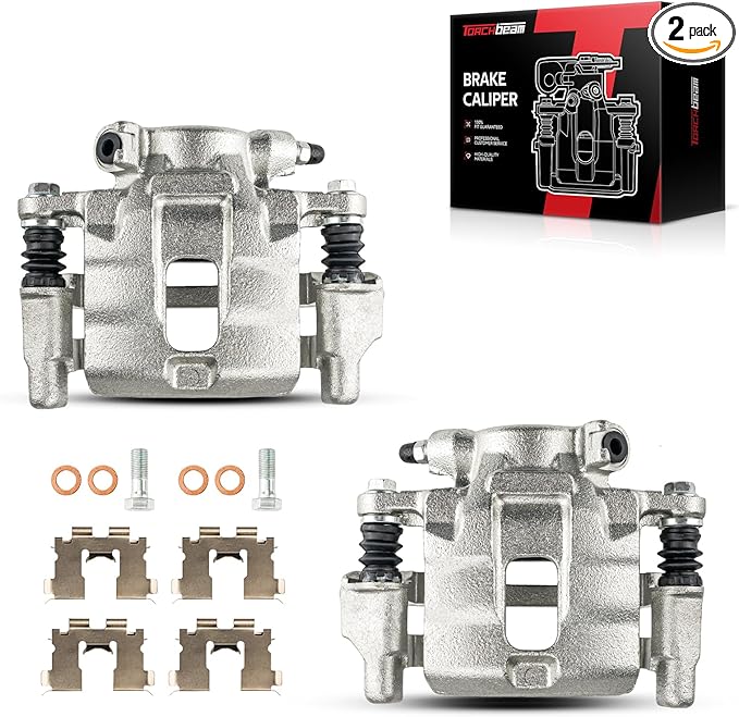 Torchbeam Front Brake Calipers Set for Geo Tracker 1989-1997, Suzuki Sidekick 1989-1998, Chevrolet Tracker 1998, Suzuki X-90 1996-1998, Front Left and Front Right Calipers Replace # 19B1212+19B1213