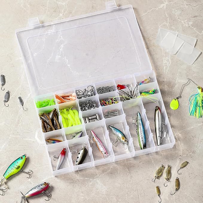 2 Pack 36 Grids Clear Plastic Organizer Box - Image 3