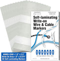 Premium Wire Marker Book for Cable Management, Vinyl-Coated, High-Tack Adhesive, Electric Panel Wire Label Stickers - 10 Pages, 1 Book, Blank Self-Laminating Write on Labels (Pack of 1)