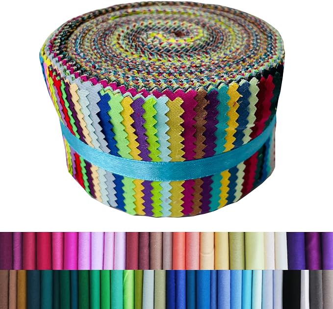 40 Strip Jelly Roll Fabric Strips by HANPATQUI