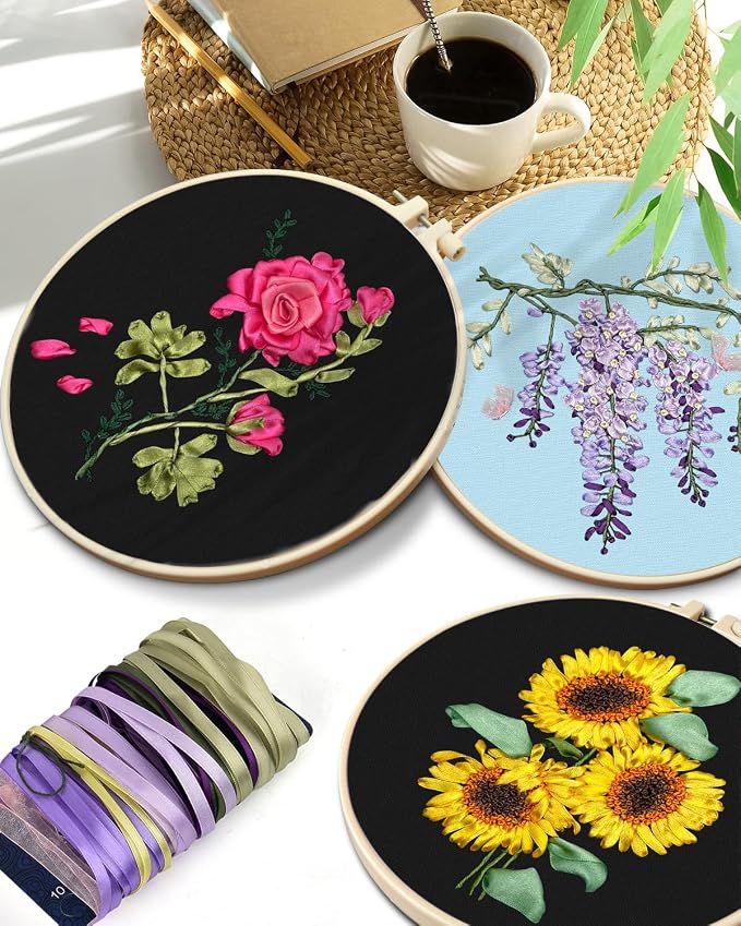 TINDTOP Embroidery Kit for Adult, Ribbon Embroidery Kit for Beginners | for - Image 7