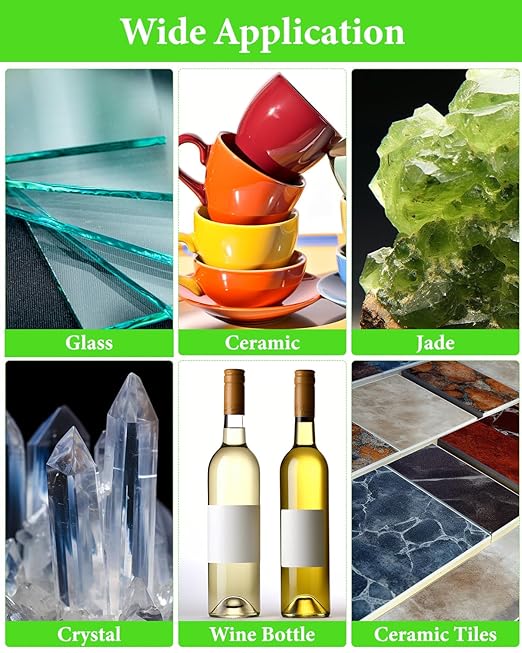 4.5" Glass Cutting Disc, 10 Pcs Diamond-Edged Cutter with 7/8" Arbor Hole, Glass Cutters Tools for Grinding Jade, Crystal, Wine Bottles, Tile.