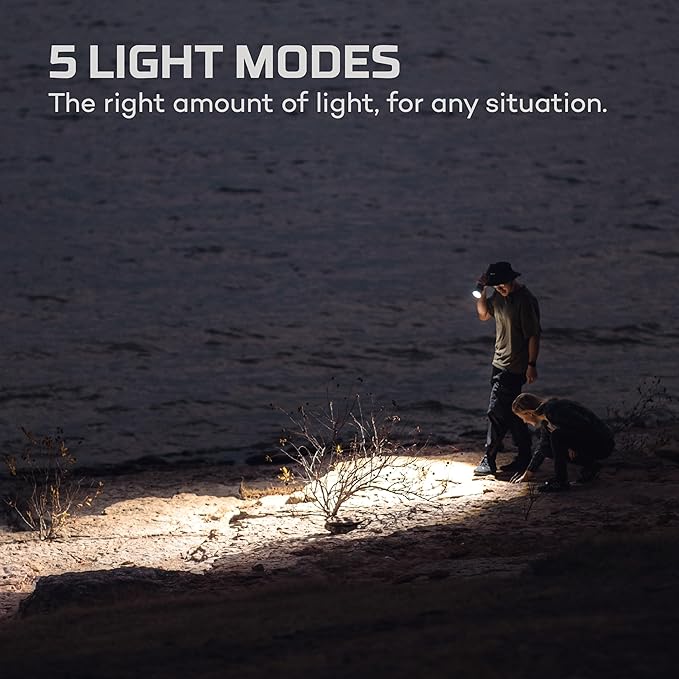 NEBO 12K Flashlight & Portable Charger | 12000 Lumens, 5 Light Modes, Rechargeable, Waterproof & Impact Resistant, Powers USB Devices, Great for Hunting & Camping, Includes USB-C Charging Cable