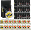 72 Pcs Mini Screwdriver Keychain Tape Measure Keychains Set Retractable Keychain Tape Measure Mini Screwdrivers in Pouch Keychain for Birthday Party Favors and Daily Use, 1 m/ 3 ft