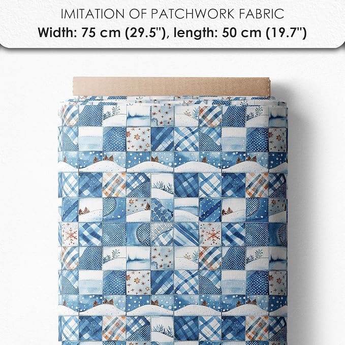 Winter Patchwork Landscape Cotton Fabric Panel – 6 Designs + Bonus Patchwork - Image 7