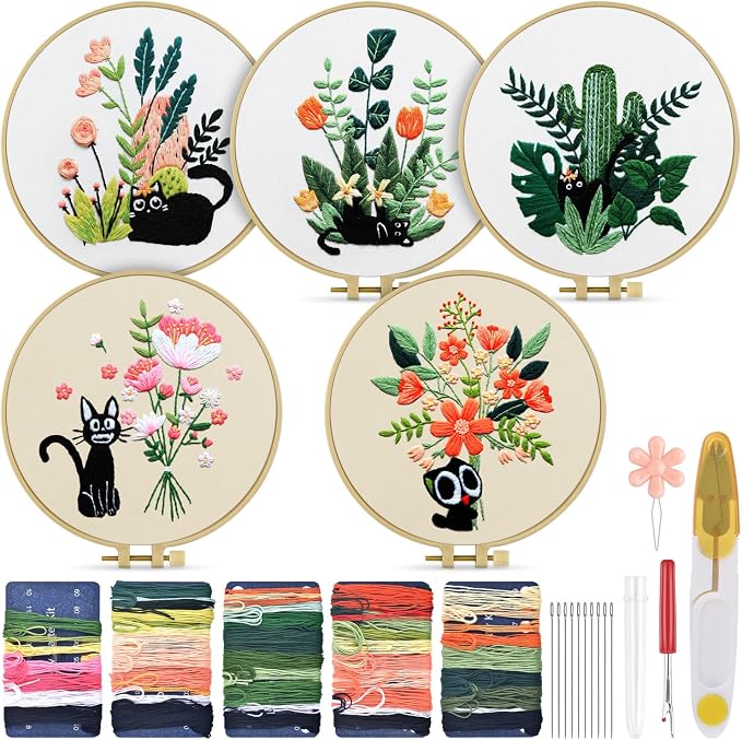 TINDTOP Embroidery Kit for Adults, Embroidery Kit for Beginners Include by TINDTOP
