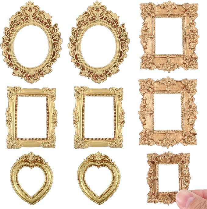 YUXIANLB 8 Pcs Miniature Dollhouse Mirror Set by YUXIANLB