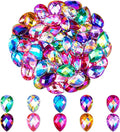 200 Pcs 10x14mm AB Rhinestones for Bedazzling, Rainbow Effect Craft Gems for by Unknown