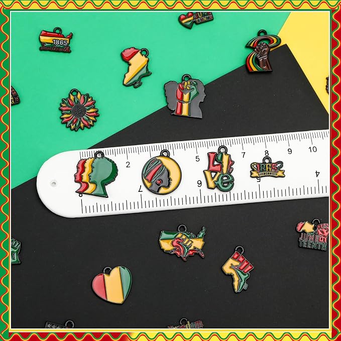 MARFOREVER Juneteenth Charms, Celebrate Black Freedom Charm Pendants - Image 3