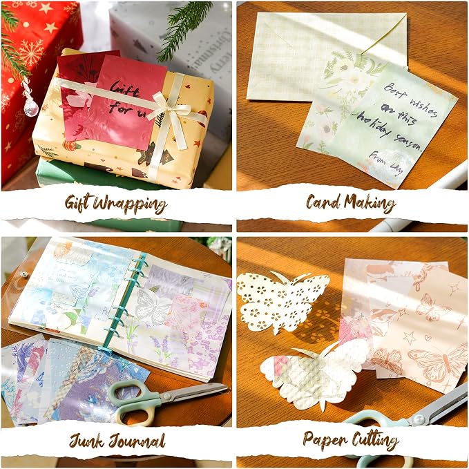 Floral Scrapbook Paper Set, 160 Sheets, 10 Color Themes, Textured Paper and - Image 6