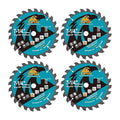 7-1/4 Inch Miter/Table Saw Blades 4pcs, 24 Teeth ATB TCT Fine Finish Wood Cutting Circular Saw Blade with 4/5 Inch Arbor