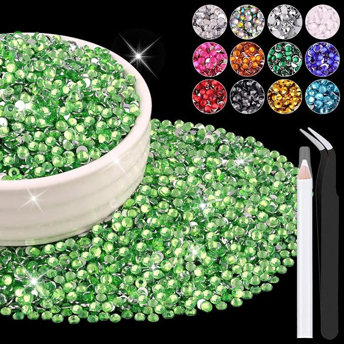 12000PCS 2mm Resin Rhinestones Bulk by BELLEBOOST