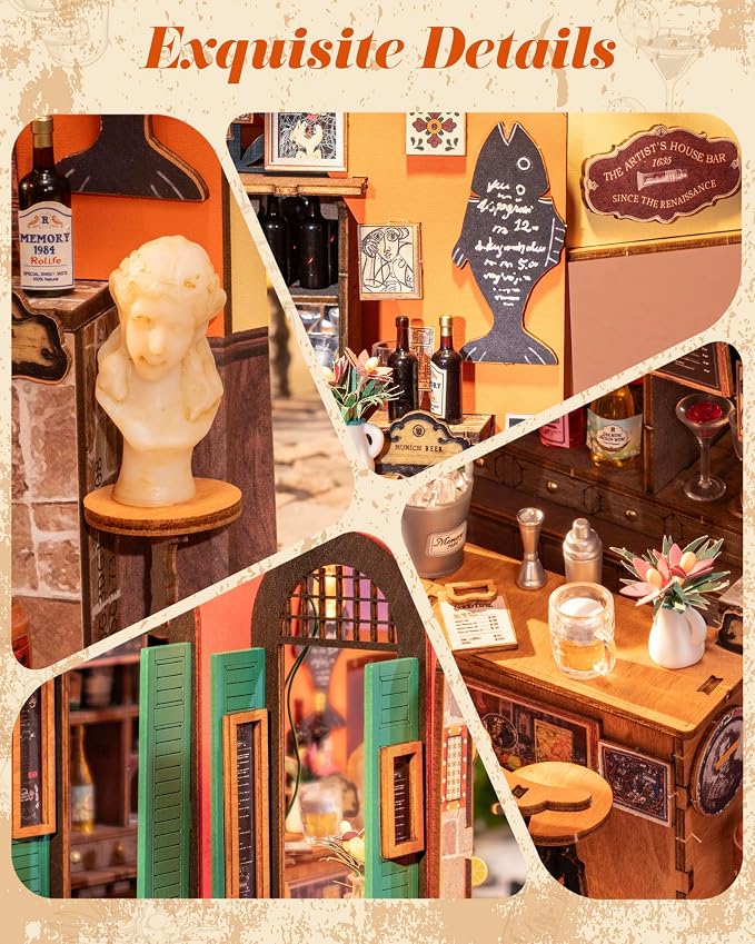 ROBOTIME DIY Miniature House Kit, Mini Diorama House - Image 3