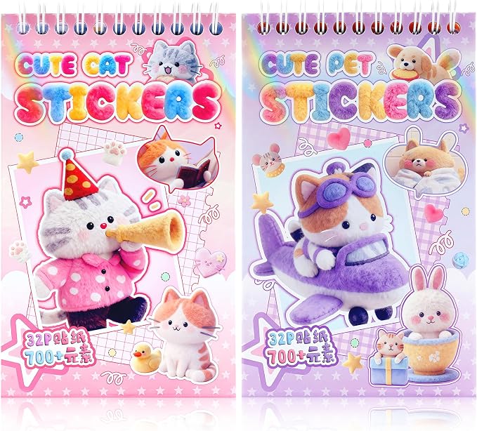 Tmtains 1400+ Cat Sticker Book by Tmtains