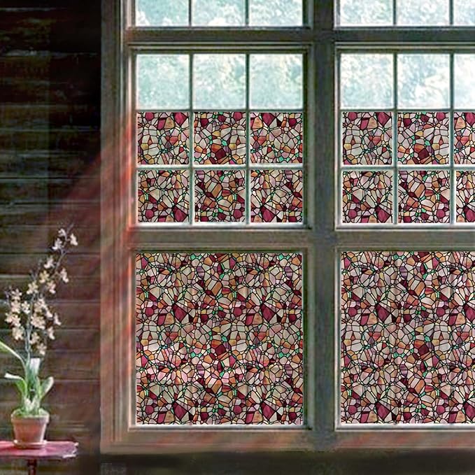 funlife Original Hand-Drawn Stained Glass Window Film, Reusable Double-Sided - Image 6