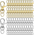LEOBRO 100PCS Lobster Claw Clasps and Key Rings, Keychain Making kit, Keychains by LEOBRO