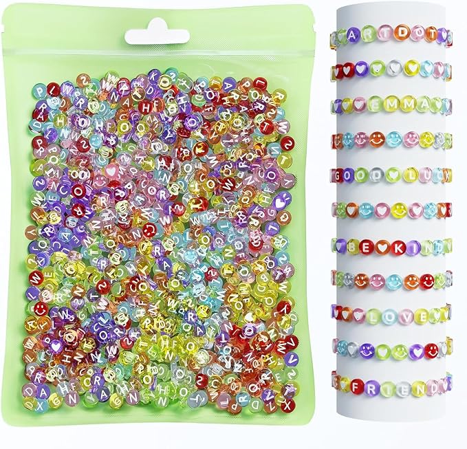ARTDOT 800 Pieces Assortment Letter Beads by ARTDOT