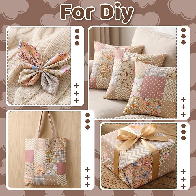 168 Pcs 5 inch Vintage Rose Quilting Fabric Square Bundle, Precuts Charm Packs - Image 5