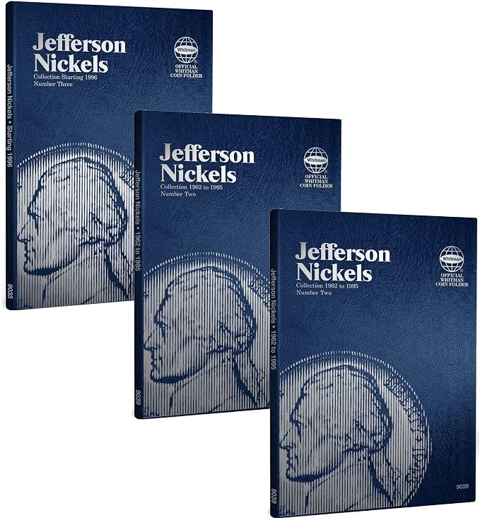 Whitman U.S. Jefferson Nickel Coin Folder Three Volume Set 1938 – 2023#’s 9009 by Unknown