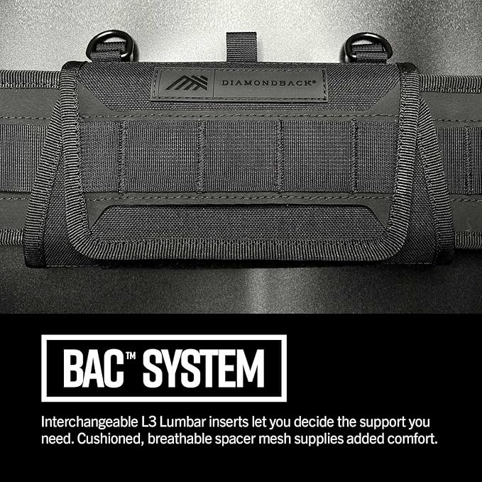 Diamondback Tempo Tool Belt - Tool Belts for Men with Lumbar Support - Utility Belt with 10 Attachment Points for Tool Belt Pouches (M/L)