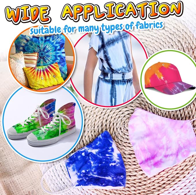 Tie Dye Kit, 35 Colours Fabric Tyedyedye Kit | Non-Toxic, - Image 7