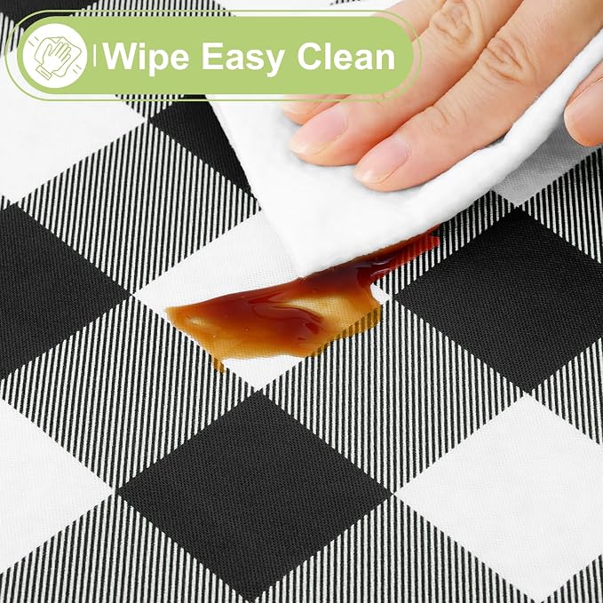 Smiry Square Table Cloth, Waterproof Vinyl Tablecloth - Image 3