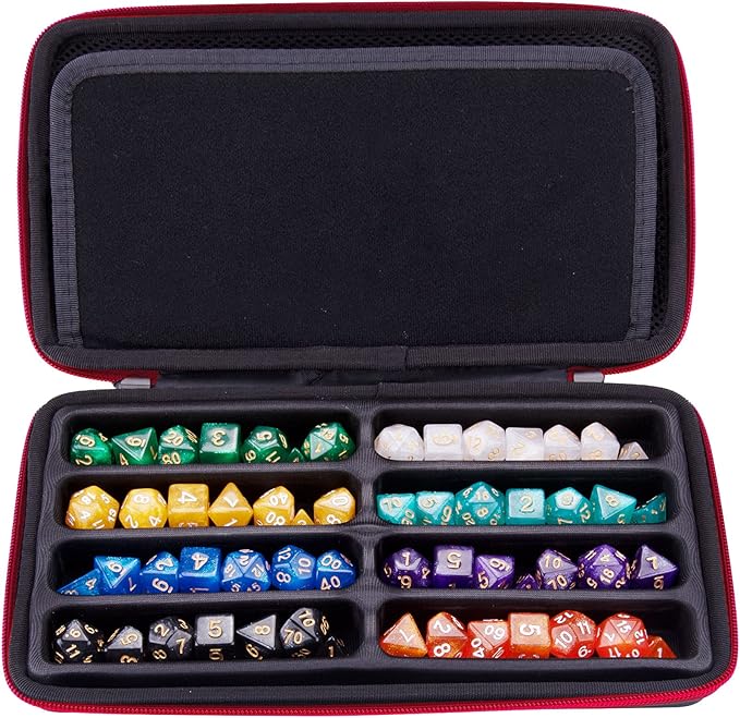 SIQUK Dice Storage Case Dice Organiser Holder Removable Slotted Tray - Image 3