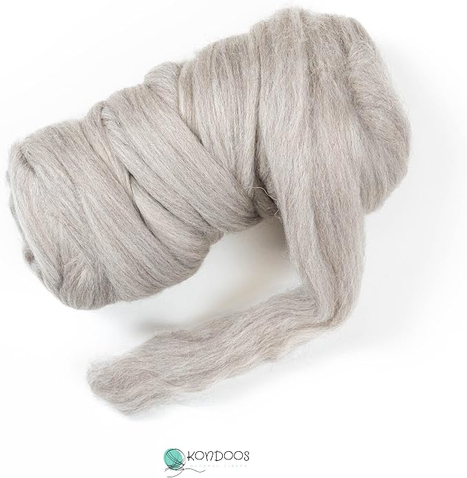 Natural Wool roving, 8 OZ. Best - Image 5