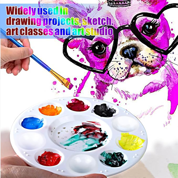 22pcs Paint Palettes, Plastic Paint Tray Palette, Paint Pallets - Image 4