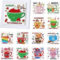 Trandraft 13 Pcs Coffee Month Diamond Art Kits by Trandraft