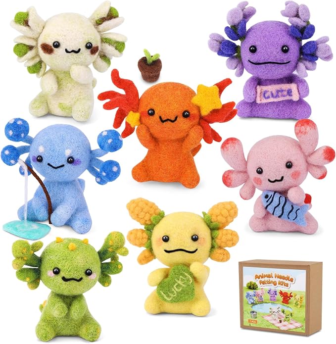 Yizzvb Needle Felting Kit, Felt Animal Kit, Wool Felting Tools Including Wool by yizzvb