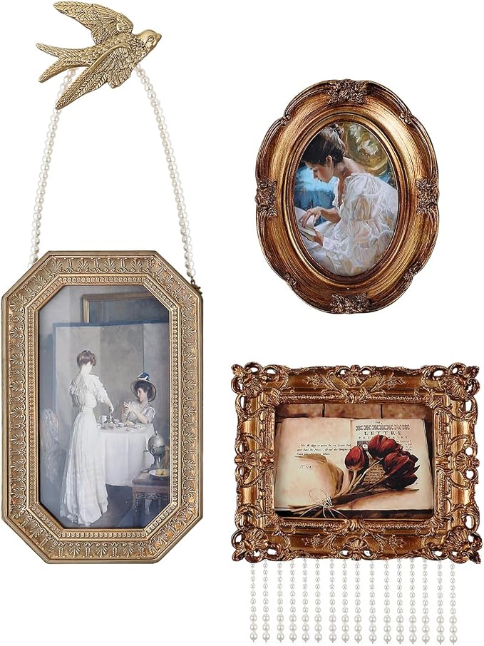 Wonderjune 3 Pcs Vintage Picture Frames Set - Image 8