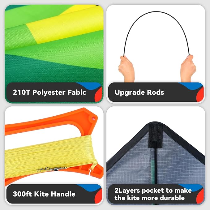 Delta Kite Set for Kids and Adults, Extremely Easy to Launch for Beginners - Image 3