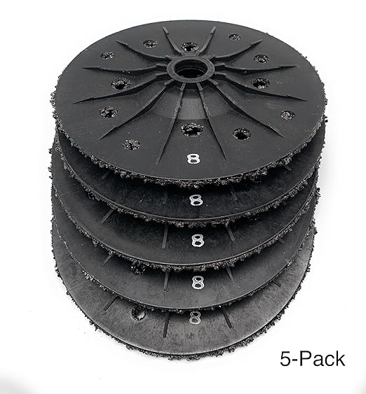 SIGNI 5 Pack SiC Plastic Back Grinding Wheel for Granite/Marble/Concrete and Glasses (7 INCH, 8 GRIT)