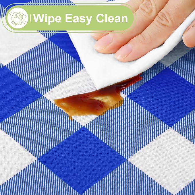 Smiry Plastic Table Cloth, Waterproof Vinyl Tablecloth - Image 3