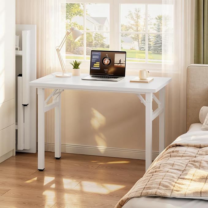 Need Small Folding Computer Desk, 35.8 Inch Writing Table, Sturdy Foldable Desk - Image 2