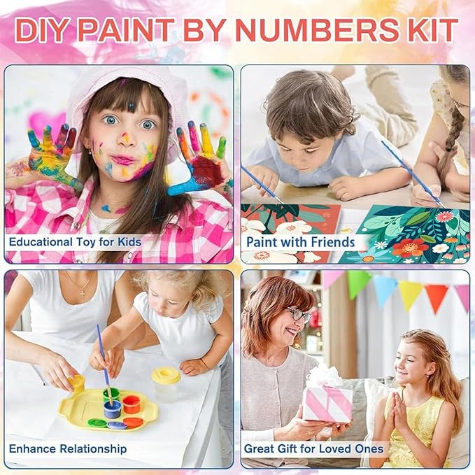 cviokrdu 4 Pack Paint by Numbers Kit - Image 7
