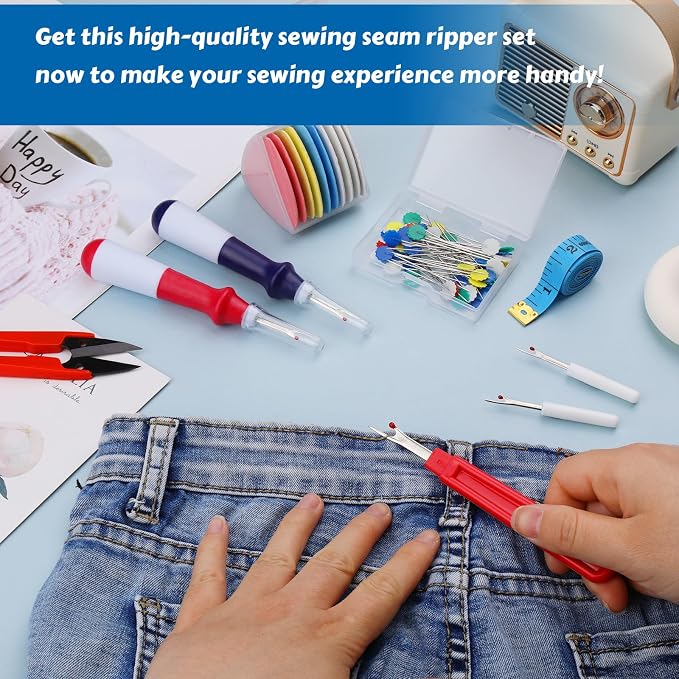 68 Pcs Seam Ripper Set, 2 Large, 2 Small, and 2 Colorful Stitch Rippers - Image 7